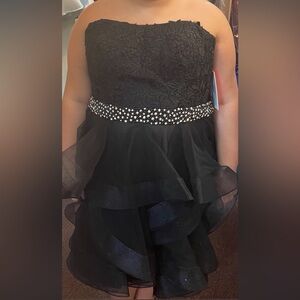 Girls Jovani Size 20 Sleeveless Short Ruffled Cocktail Dress